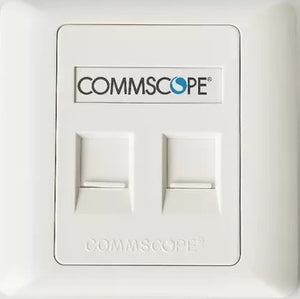 FACE PLATE, 2 PORT COMMSCOPE